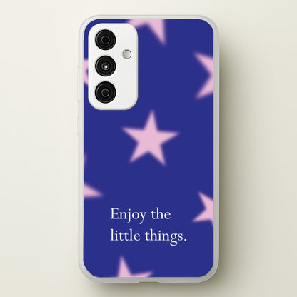Enjoy The Little Things Dark Purple  - Quotes Phone Case for Galaxy A15