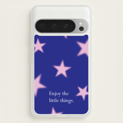 Enjoy The Little Things Dark Purple  - Quotes Phone Case for Google Pixel 9 Pro XL