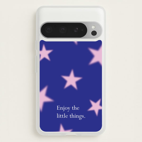 Enjoy The Little Things Dark Purple  - Quotes Phone Case for Google Pixel 9 Pro XL