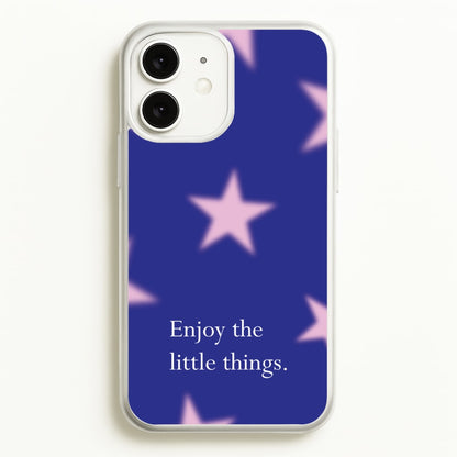 Enjoy The Little Things Dark Purple  - Quotes Phone Case for iPhone 11