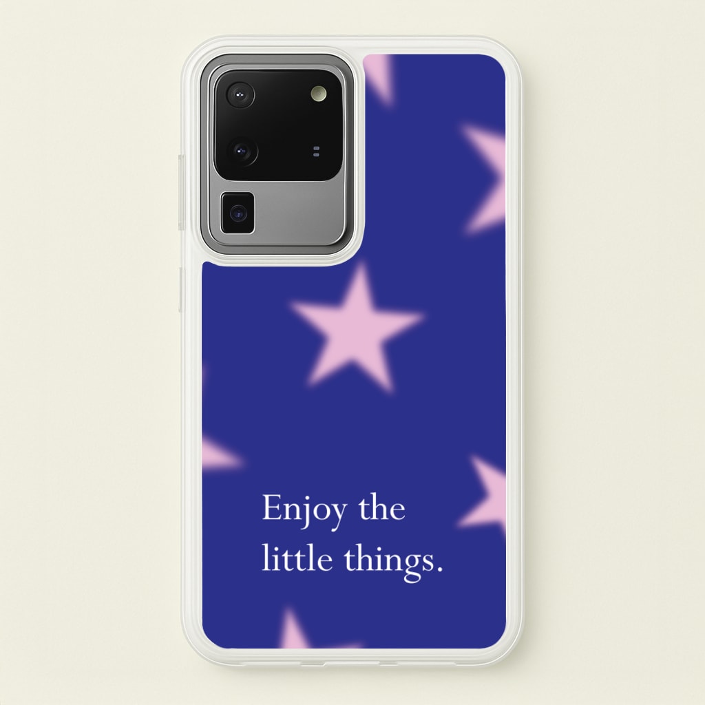 Enjoy The Little Things Dark Purple  - Quotes Phone Case for Galaxy S20 Ultra