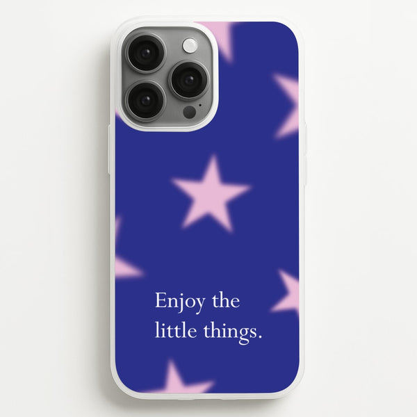 Enjoy The Little Things Dark Purple  - Quotes Phone Case for iPhone 13 Pro Max