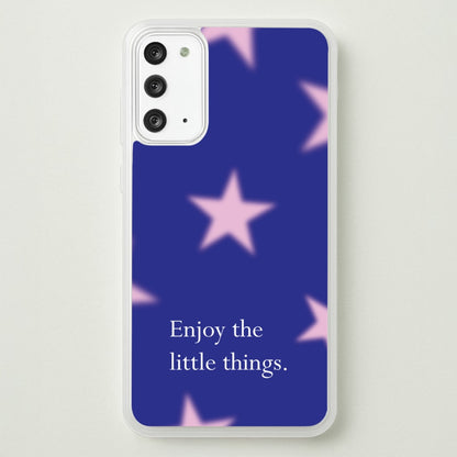 Enjoy The Little Things Dark Purple  - Quotes Phone Case for Galaxy Note 20
