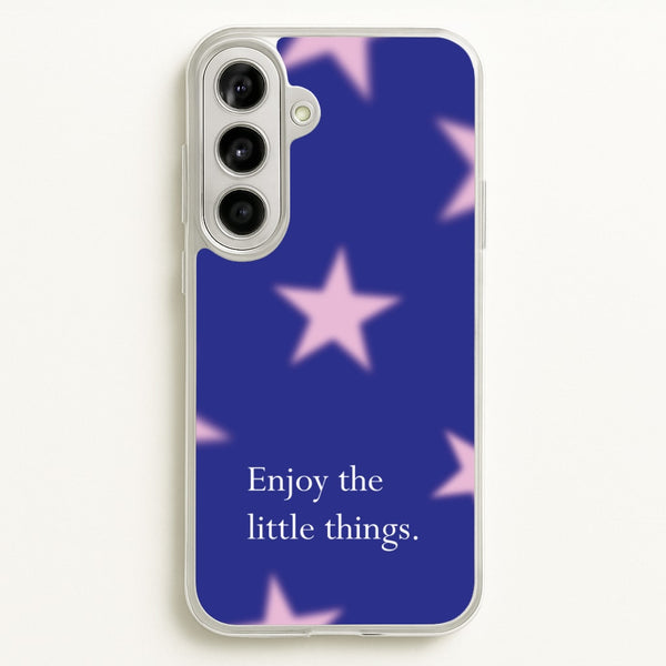Enjoy The Little Things Dark Purple  - Quotes Phone Case for Galaxy A56