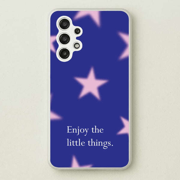 Enjoy The Little Things Dark Purple  - Quotes Phone Case for Galaxy A13