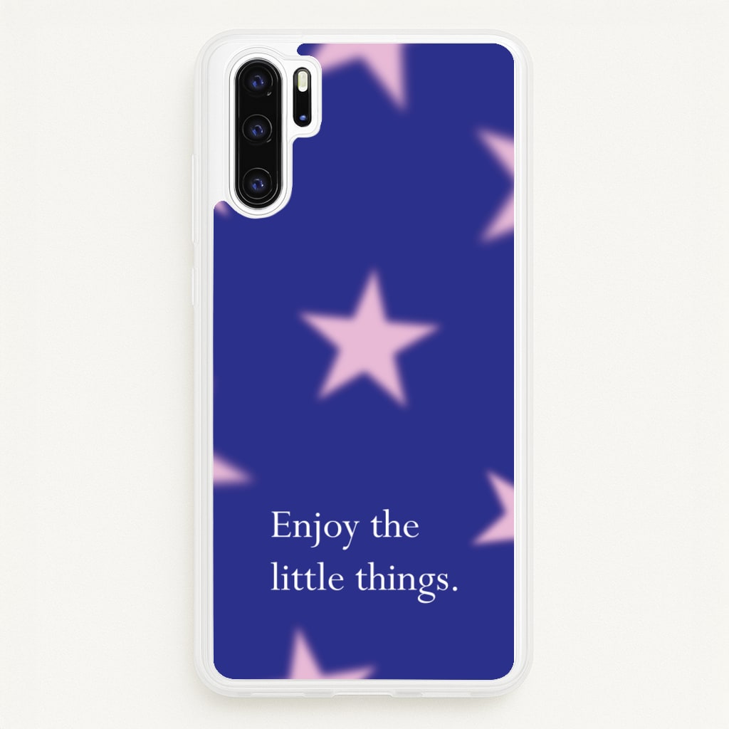 Enjoy The Little Things Dark Purple  - Quotes Phone Case for Huawei P30 Pro