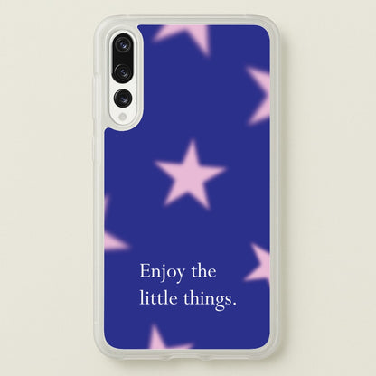 Enjoy The Little Things Dark Purple  - Quotes Phone Case for Huawei P20 Pro