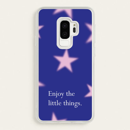 Enjoy The Little Things Dark Purple  - Quotes Phone Case for Galaxy S9 Plus