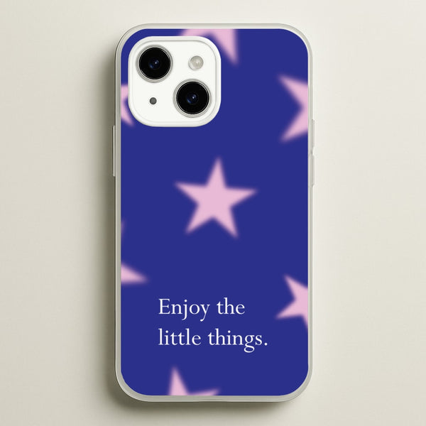 Enjoy The Little Things Dark Purple  - Quotes Phone Case for iPhone 15