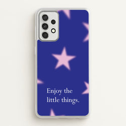 Enjoy The Little Things Dark Purple  - Quotes Phone Case for Galaxy A52 / A52s