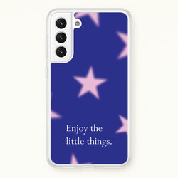 Enjoy The Little Things Dark Purple  - Quotes Phone Case for Galaxy S21FE
