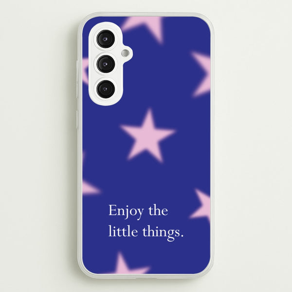 Enjoy The Little Things Dark Purple  - Quotes Phone Case for Galaxy S23FE