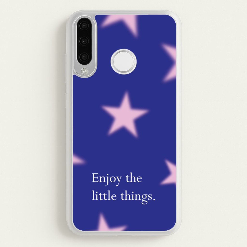 Enjoy The Little Things Dark Purple  - Quotes Phone Case for Huawei P30 Lite