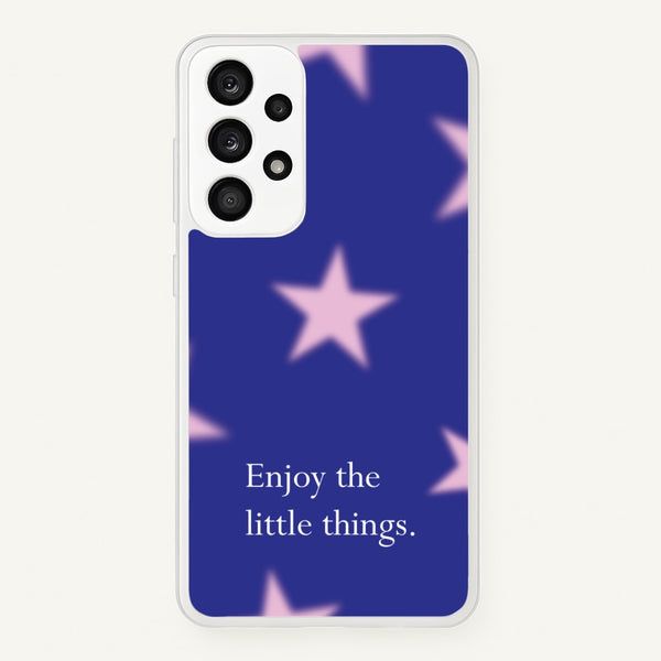Enjoy The Little Things Dark Purple  - Quotes Phone Case for Galaxy A33