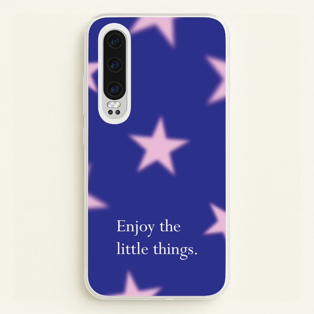 Enjoy The Little Things Dark Purple  - Quotes Phone Case for Huawei P30