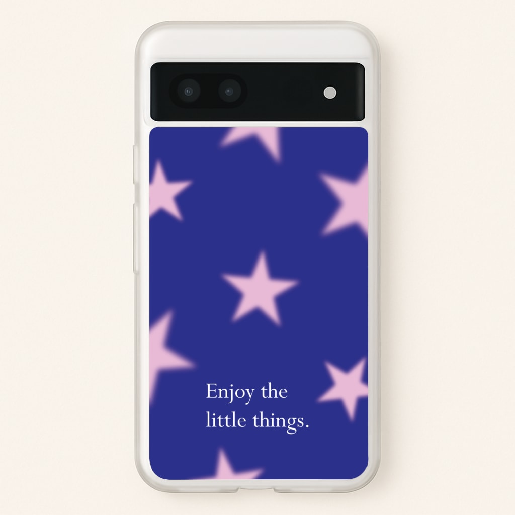 Enjoy The Little Things Dark Purple  - Quotes Phone Case for Google Pixel 7a