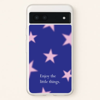 Enjoy The Little Things Dark Purple  - Quotes Phone Case for Google Pixel 7a