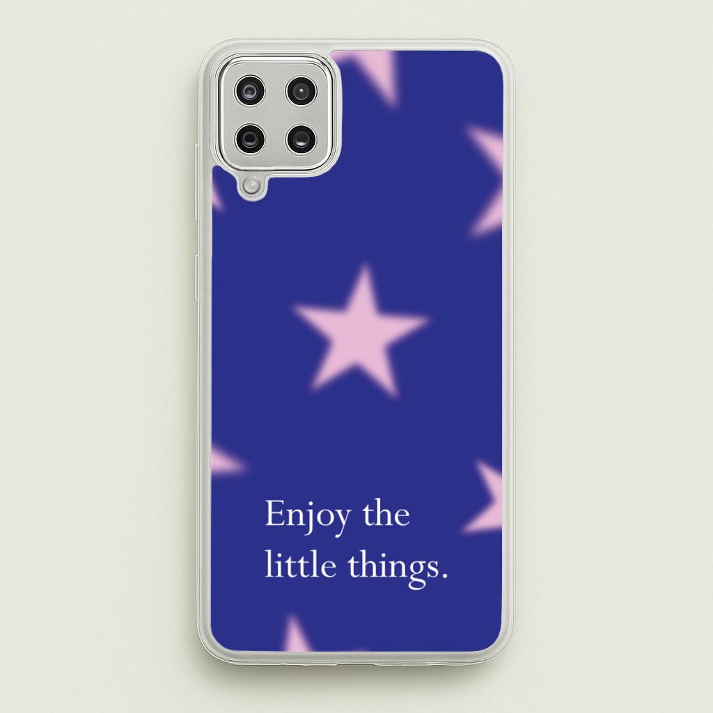 Enjoy The Little Things Dark Purple  - Quotes Phone Case for Galaxy A12