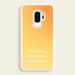 Consistency Yellow  - Quotes Phone Case for Galaxy S9 Plus