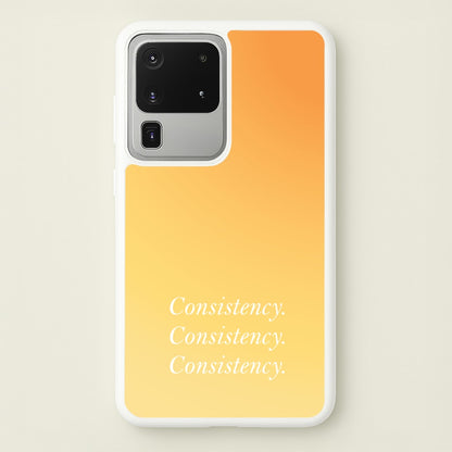 Consistency Yellow  - Quotes Phone Case for Galaxy S20 Ultra