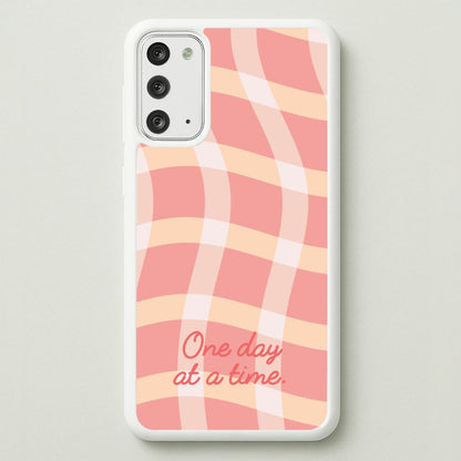 One Day At A Time  - Quotes Phone Case for Galaxy Note 20
