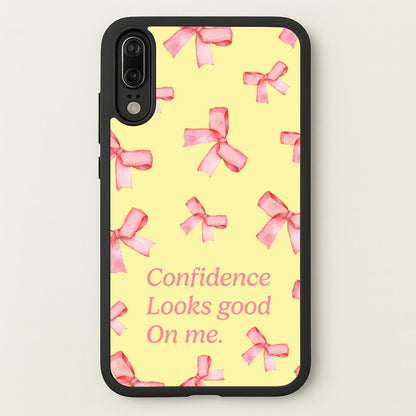 Coquette Confidence Looks Good On Me  - Quotes Phone Case for Huawei P20