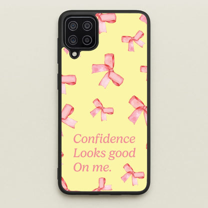 Coquette Confidence Looks Good On Me  - Quotes Phone Case for Galaxy A12