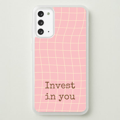 Invest In You, Baby Pink  - Quotes Phone Case for Galaxy Note 20