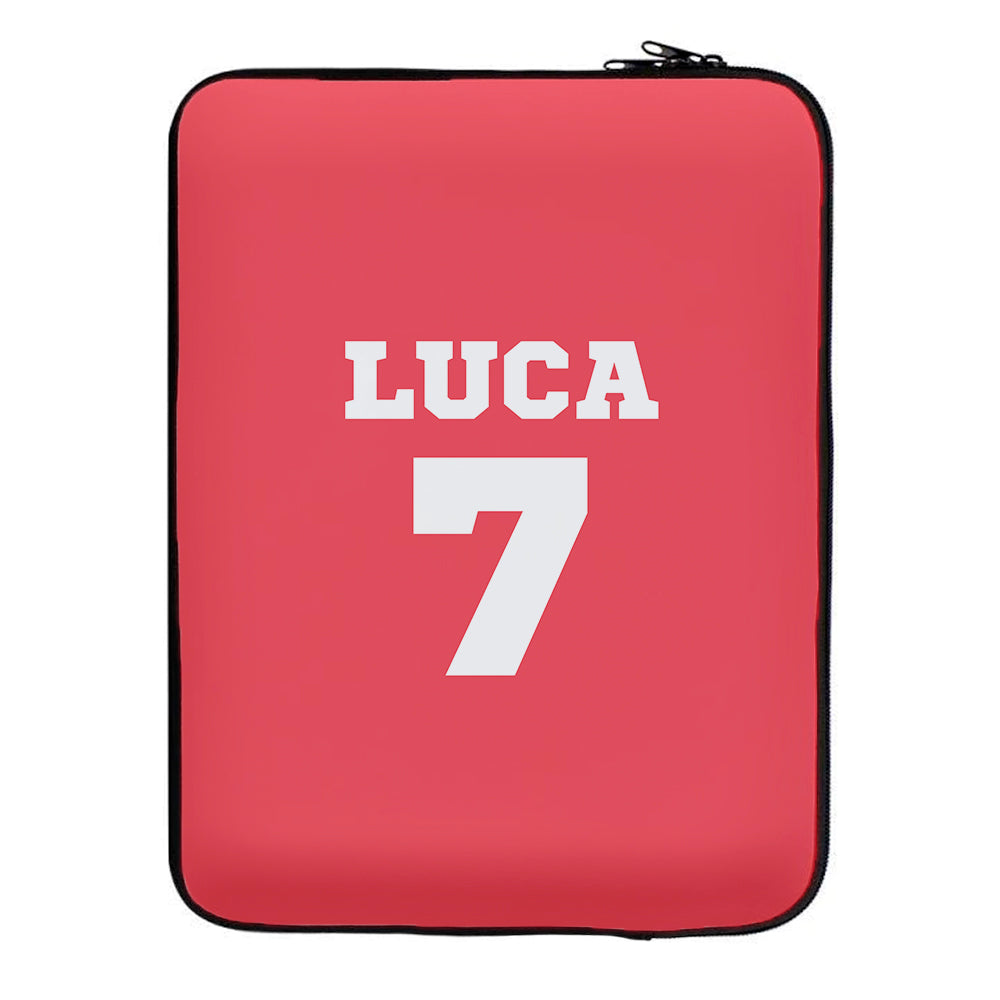 Red - Personalised Football   Laptop Sleeve