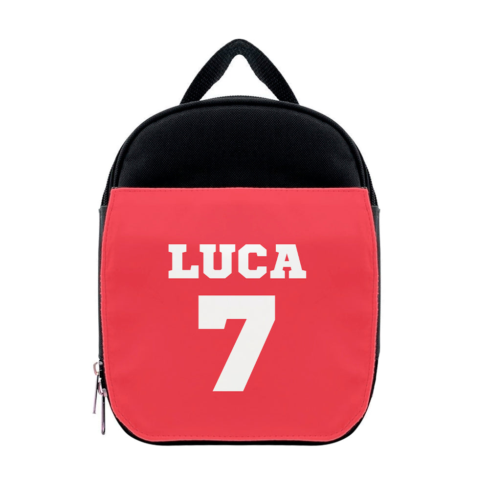 Red - Personalised Football   Lunchbox