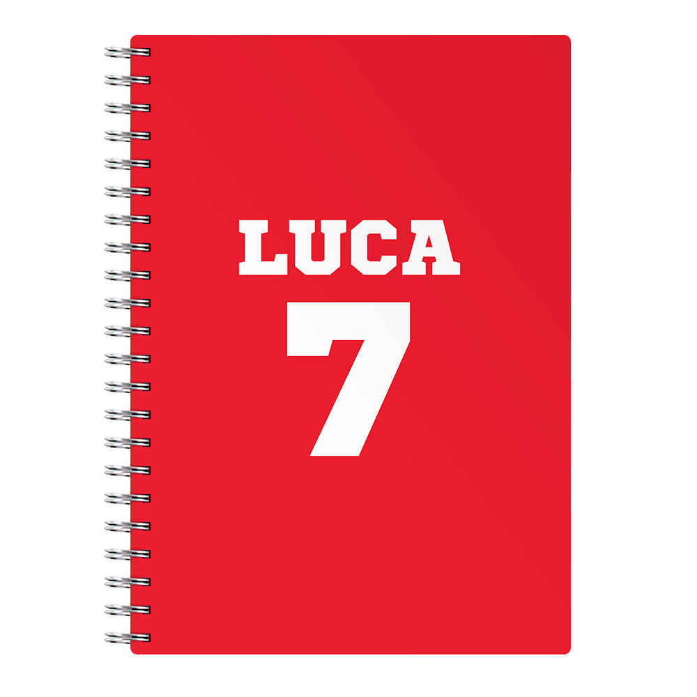 Red - Personalised Football   Notebook