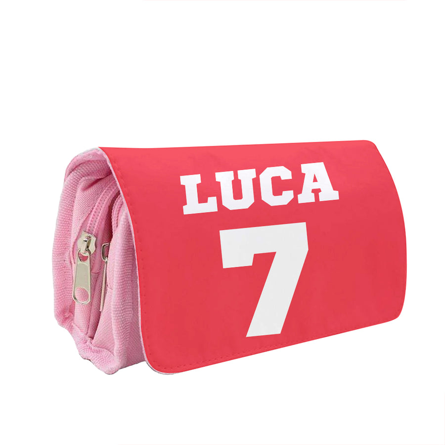 Red - Personalised Football   Pencil Case