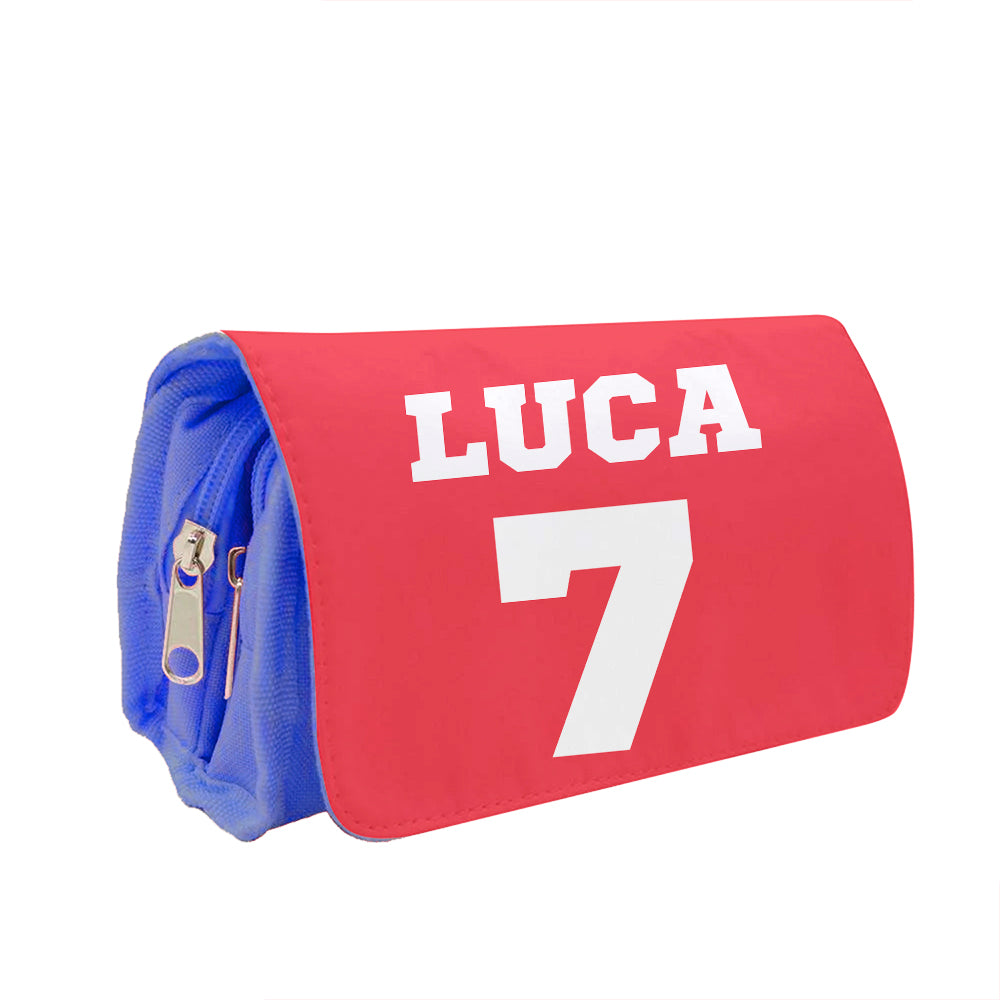 Red - Personalised Football   Pencil Case