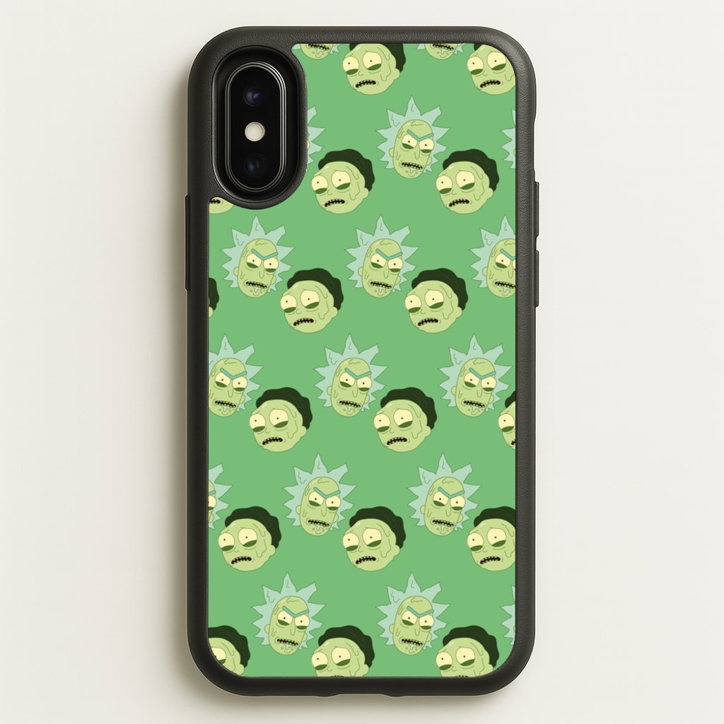 R&M Pattern  - Rick And Morty Phone Case for iPhone X / XS