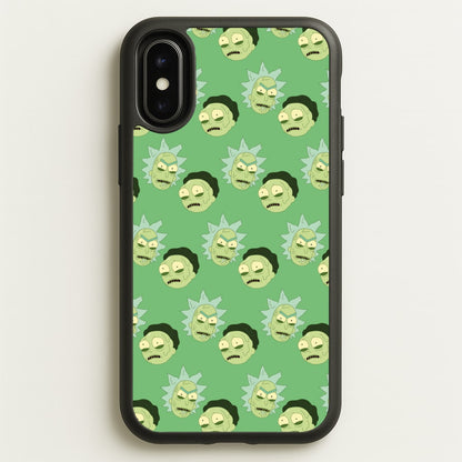 R&M Pattern  - Rick And Morty Phone Case for iPhone X / XS