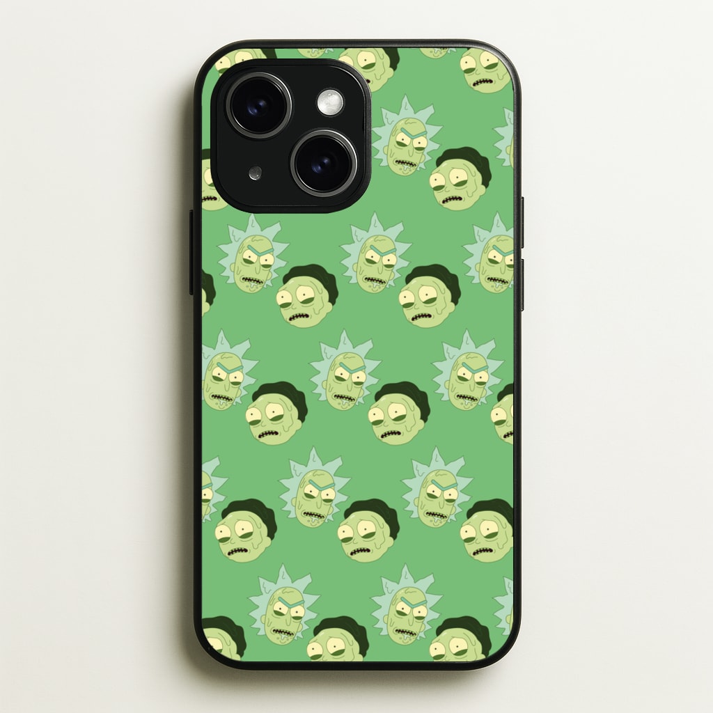 R&M Pattern  - Rick And Morty Phone Case for iPhone 15 Plus