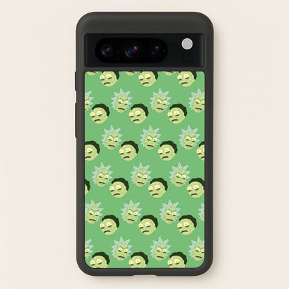 R&M Pattern  - Rick And Morty Phone Case for Google Pixel 8 Pro