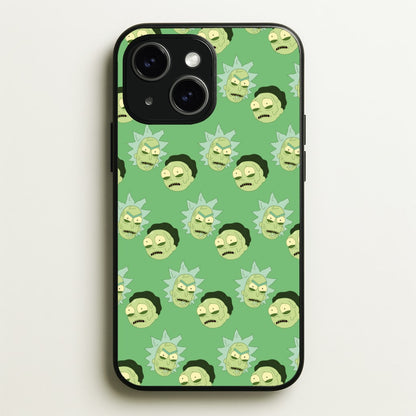 R&M Pattern  - Rick And Morty Phone Case for iPhone 15