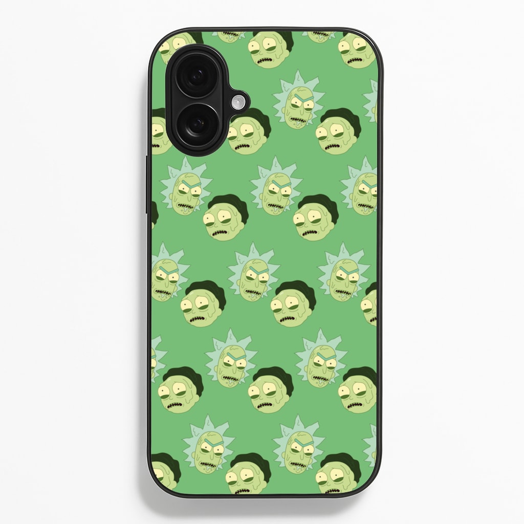 R&M Pattern  - Rick And Morty Phone Case for iPhone 16 Plus