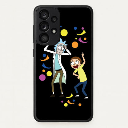 R&M Dancing  - Rick And Morty Phone Case for Galaxy A53