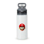 Mario Face - Mario Active Water Bottle - Black