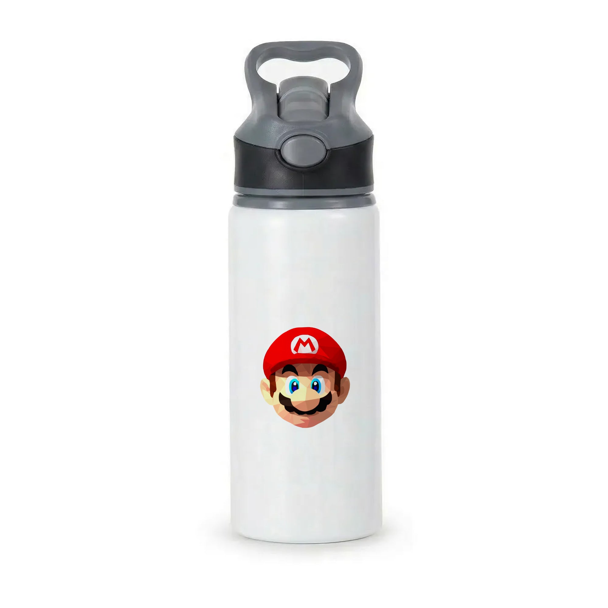 Mario Face - Mario Active Water Bottle - Black