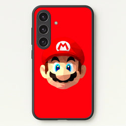 Mario Face - Mario  - Mario Phone Case for Galaxy S24