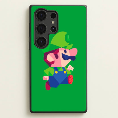 Running Luigi - Mario  - Mario Phone Case for Galaxy S25 Ultra