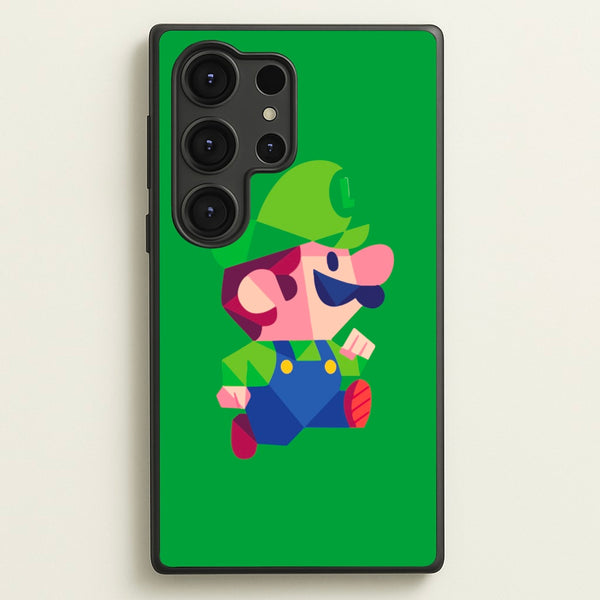 Running Luigi - Mario  - Mario Phone Case for Galaxy S25 Ultra