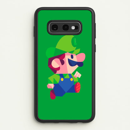 Running Luigi - Mario  - Mario Phone Case for Galaxy S10e