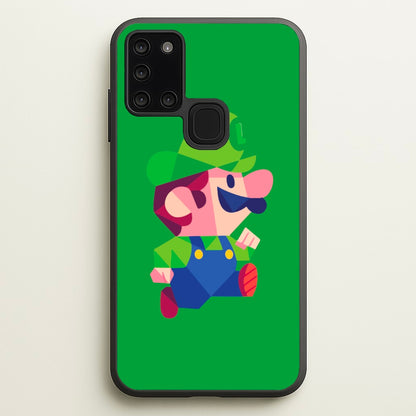 Running Luigi - Mario  - Mario Phone Case for Galaxy A21s