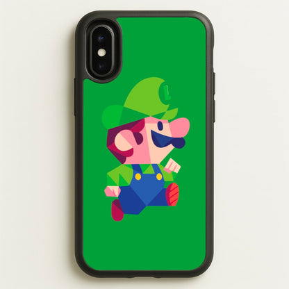 Running Luigi - Mario  - Mario Phone Case for iPhone X / XS