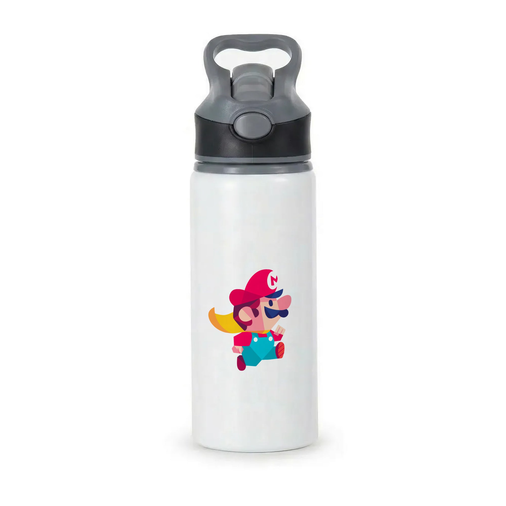 Running Mario - Mario Active Water Bottle - Black
