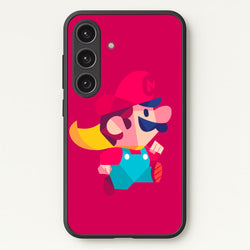 Running Mario - Mario  - Mario Phone Case for Galaxy S24